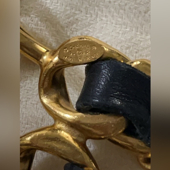 Chanel Vintage Ship Steering Wheel Braided Leather Gold Chain Belt - Picture 3 of 14